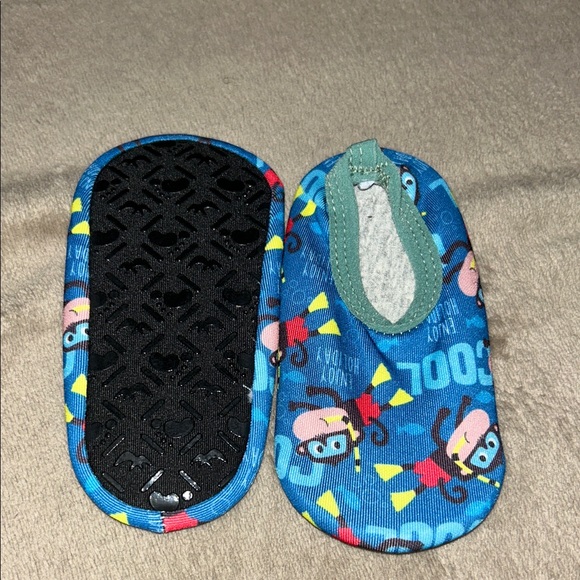 Other - Kids Blue Cartoon Monkey Slippers [Grip Bottoms 2/3Y]